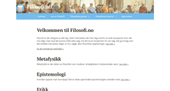 Desktop Screenshot of filosofi.no